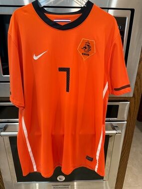 Authentic Kuyt World Cup Netherlands KNVB Soccer Jersey #7